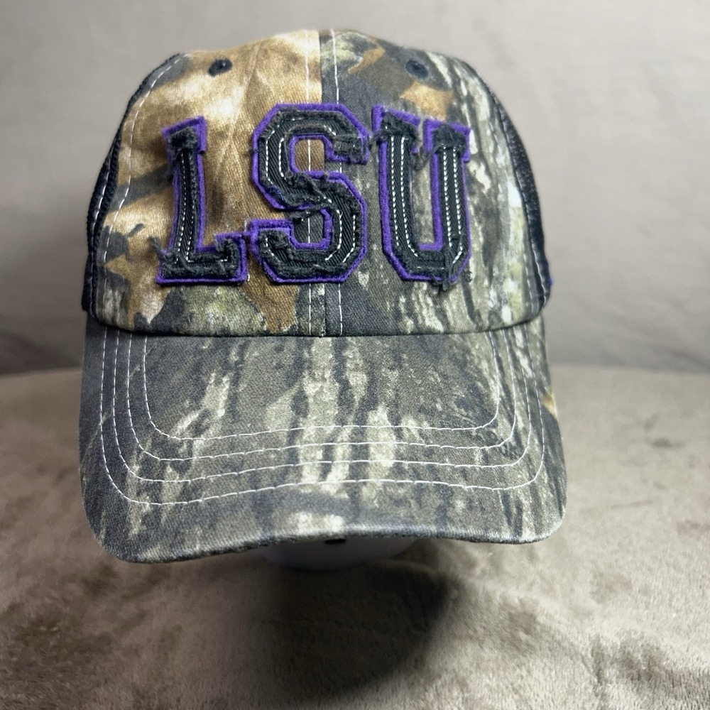 LSU Tigers Zephyr Hat Snapback Camo Mesh Trucker Cap Purple NCAA Louisiana